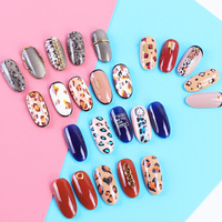 Autocollants pour ongles à imprimé léopard, motifs marbrés d'animaux sauvages, tatouages pour ongles, décalcomanies de transfert, sliders de haute qualité, décoration de manucure