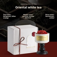 Caja de Regalo de Flores de Cera de Soja Hechas a Mano, Modernas y de Alta Gama, para Bodas, Cumpleaños, Decoración Aromática, Camelia
