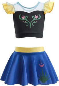 Traje <span class=keywords><strong>de</strong></span> Baño <span class=keywords><strong>de</strong></span> Verano para Niñas, Traje <span class=keywords><strong>de</strong></span> Baño <span class=keywords><strong>de</strong></span> Princesa Elsa, Anna y Bella, Traje <span class=keywords><strong>de</strong></span> Baño <span class=keywords><strong>de</strong></span> una Pieza, <span class=keywords><strong>Bikini</strong></span> para Fiestas Infantiles, Ropa <span class=keywords><strong>de</strong></span> Playa - Product Image 5