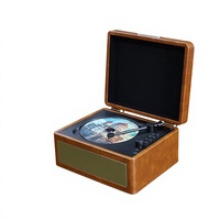Lecteur CD rétro multifonctionnel transfrontalier, prise en charge des cartes USB et TF, prise audio 3,5 mm, son de haute qualité, 10 W, portable