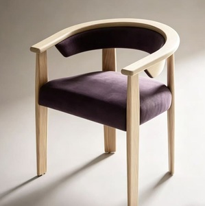 Sedia da Pranzo in Stile Nordico Moderno, <span class=keywords><strong>Legno</strong></span> <span class=keywords><strong>di</strong></span> Frassino Massiccio, Colore del Tessuto Personalizzabile, per Sala da Pranzo <span class=keywords><strong>di</strong></span> Villa - Product Image 2