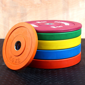 Plaques de pare-chocs en <span class=keywords><strong>caoutchouc</strong></span> <span class=keywords><strong>naturel</strong></span> Umet Plaques de poids durables, sans décoloration et résistantes aux fissures pour l'haltérophilie et l'entraînement CrossFit - Product Image 4