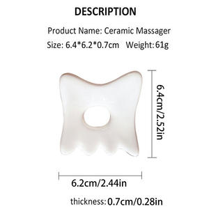Herramienta Profesional de Masaje Muscular Gua Sha de Cerámica, Modelo ABK Abarke-45, Mini Masajeador Facial, Drenaje Linfático, Lifting Facial - Product Image 6