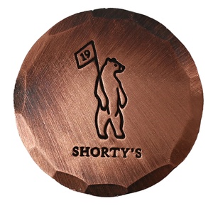 Cá Nhân Logo Khắc Bóng Đánh Dấu Golf Tùy Chỉnh Rèn Cạnh Giả Mạo Màu Đen Đồng Bạc Golf Bóng Đánh Dấu - Product Image 3