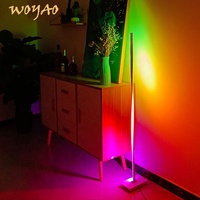 Design moderne nordique RGB Smart LED lampes sur pied éclairage intérieur pour chambre et entrepôt télécommande lampadaires d'angle