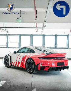 ชุดบอดี้คอนเน็คเตอร์แบบมีที่เกี่ยวด้านหน้าของ B900ไฟเบอร์คาร์บอนสำหรับ Porsche <span class=keywords><strong>911</strong></span> 992 <span class=keywords><strong>Carrera</strong></span> <span class=keywords><strong>2020</strong></span> + บั๊มเปอร์ตะขอตัดแบบใหม่ - Product Image 4