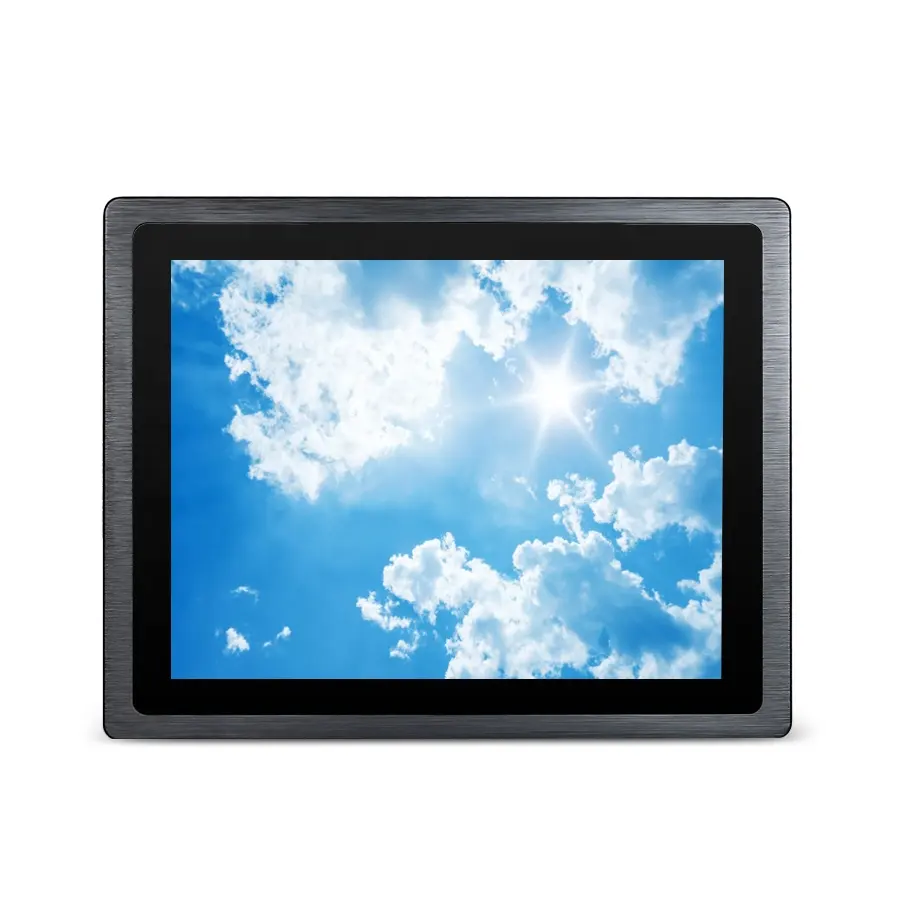 12 - 24V wide voltage lcd monitor 17 inch resistive touch screen lcd industrial monitor