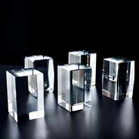 Cube en cristal K9 de qualité optique, sans bulles, à haute transmission lumineuse, pour gravure laser 3D, souvenir photo, cadeau