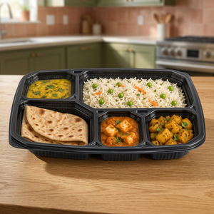 Plateau jetable en polypropylène de qualité alimentaire, capacité 5 CP, options multicolores, vente en gros de boîtes à lunch et de plateaux de traiteur pour la préparation des repas - Product Image 2