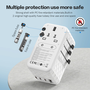 Adaptateur de voyage universel Worldplug PD 100W avec chargeur rapide et port USB Type-C pour appareil photo, certifié CE/FCC, garantie de 18 mois - Product Image 4