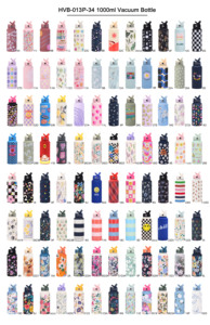 Bình nước thép không gỉ chân không hai lớp 1000ML bán buôn, tùy chỉnh logo doanh nghiệp, ly uống nước thể thao, dung tích lớn, có nắp đậy - Product Image 6