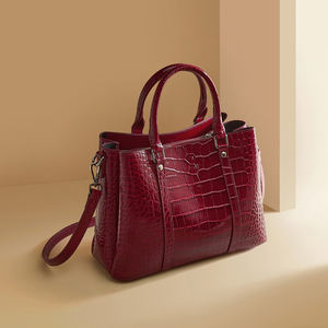 Bolso de Hombro de Lujo para Mujer de Alta Calidad, Bolso de Mano de Gran Capacidad, Moderno, de Cuero de Cocodrilo Genuino Suave - Product Image 5