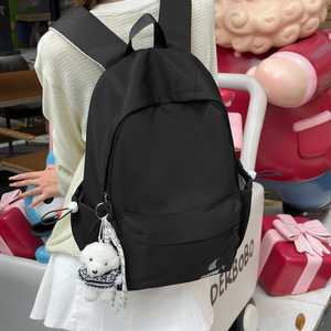 Simple versatile new Korean-style <b>backpack</b> <b>large</b> capacity niche design sense <b>backpack</b> premium lightweight polyester fabric water - Product Image 5