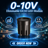 Module LED GU10 Dimmable 0-10V, Étanche IP65, 7W, Haute Qualité, en Aluminium Moulé Sous Pression, Haute Luminosité, Certifié CE RoHS