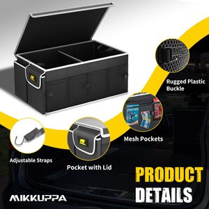 QEEPEI QSP036 poliéster plegable SUV maletero organizador negro con paquete y tapa para viajes familiares - Product Image 3
