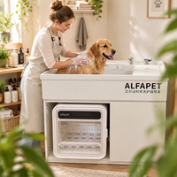ALFAPET RC-110 Hunde-Pflegewanne Hunde-Badestation 2-in-1 Tierpflegestation Hunde-Pflegewanne Trockenschrank (Nur Wanne)