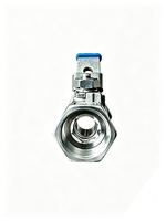 Vanne à boisseau sphérique monobloc en acier inoxydable de qualité supérieure, à passage pleine, de qualité industrielle, avec siège en PTFE, pour gaz, manuelle, OEM, extrémité filetée