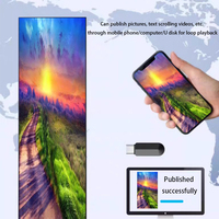 Affichage personnalisé P2 640X1920MM Panneau publicitaire de signalisation numérique Affiche LED Lecteur publicitaire intelligent portable