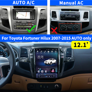 Radio <span class=keywords><strong>Android</strong></span> para Tesla Hilux REPRODUCTOR DE DVD automotriz para Toyota SW4 Revo coche GPS Navi Radio para Fortuner 2008 - 2015 12,1 pulgadas - Product Image 2