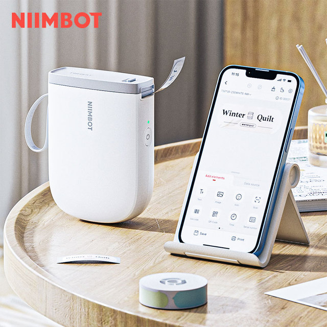 NiiMbot Labels D11 Smart Barcode Inkless Portable Blue Tooth Label Printer Machine with USB Port for Office Home Organization