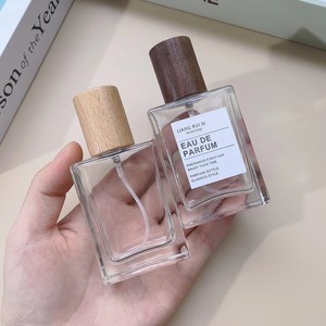 Flacone Ricaricabile per <span class=keywords><strong>Profumo</strong></span> da 50ML, Bottiglia Spray in Vetro Quadrata <span class=keywords><strong>Portatile</strong></span> da 30ml, Flacone Vuoto di Ricambio con Tappo in Legno di Noce - Product Image 6