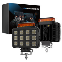 Feu de signalisation LED ovale 5,7 pouces pour chariot élévateur, 41W 6200LM, blanc jaune, stroboscopique, multi-modes, étanche IP68, pour excavatrice, camion, tracteur