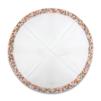 Calico Kippah logotipo bordado personalizado kippot judío regalos de boda Calico Yamulka judaísmo Kipot Skullcap