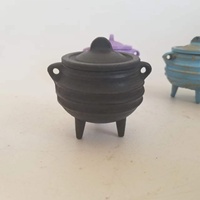 Mini pot de sorcière personnalisé avec 3 pieds - Décoration d'autel, pots à bougies