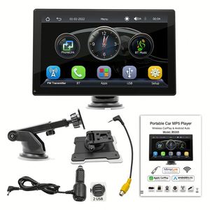 Pantalla HD de 9 pulgadas CarPlay inalámbrico Android Auto portátil Radio de coche estéreo espejo retrovisor CÁMARA DE Control remoto para Universal - Product Image 6