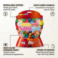 Sachet d'emballage alimentaire personnalisé imprimé en gravure, recyclable, écologique, de qualité alimentaire, avec fermeture éclair pour bonbons et chewing-gum
