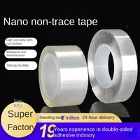 Cinta Adhesiva de Doble Cara Tipo Punch de Alta Viscosidad y Permeabilidad, Sin Marcas, con Pegamento Nano, Adhesivo Fuerte, Acrílico Impermeable