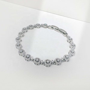 OEM plata 925 Silver natural stone luxury bracelet diy elegant colorful zircon 14k gold plated Children's Gift Party bracelets - Product Image 1