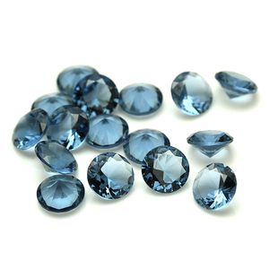 10MM cina fabbrica rotonda diamante sfaccettato macchina taglio <span class=keywords><strong>verde</strong></span> sintetico/smeraldo pietra di vetro pietre sciolte all'ingrosso - Product Image 3