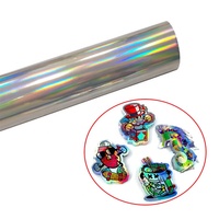 Rollo de Vinilo Holográfico Láser con Impresión de Logotipo Personalizado Brillante e Impermeable para Etiquetas de Impresión Digital