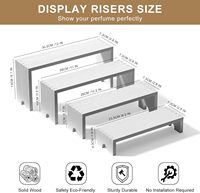 Lot de 4 présentoirs à étages en bois pour événements commerciaux, présentoir à cupcakes en bois, ensemble de présentoirs de table décoratifs