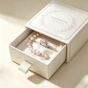 FX Luxury Custom Sliding Biodegradable Packaging <b>Box</b> Scarf Earring Jewelry <b>Necklace</b> Ring Bracelet Paper <b>Box</b> - Product Image 1