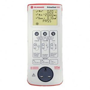 Probador de Aislamiento Seaward PrimeTest 100 PAT IET 5.ª Edición, Cumple con EN50699, Aislamiento de 250V/500V, 1 Año de Garantía, Origen Reino Unido - Product Image 1