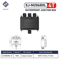 Boîtier de jonction étanche IP68 en nylon 450V à 4 voies pour connecteur de câble, boîte de terminaison pour éclairage LED de moto -40 +105