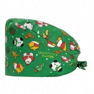 Nouvel Arrivage – Bonnets Chirurgicaux Confortables en Pur Coton à Imprimés Floraux et Dessins Animés pour Infirmières, avec Doublure en Satin et Tissu Peigné - Product Image 4