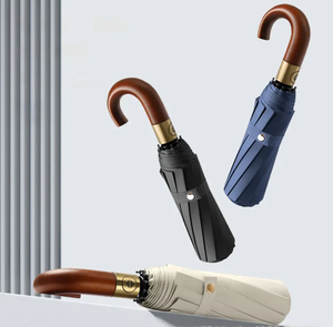 Best quality luxury brand automatic <strong>auto</strong> <strong>open</strong> <strong>close</strong> <strong>umbrella</strong> High Quality And Fashion Design Wooden Handle 3 Folding <strong>umbrella</strong> - Product Image 6