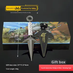 Figura de Metal de 23CM del Cuarto Hokage Haku de Anime Ninja, Edición Navidad <span class=keywords><strong>2022</strong></span>, Caja de Color, <span class=keywords><strong>Arma</strong></span> Periférica Fundida - Product Image 4