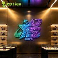 Panneau LED personnalisé XDSign, lettres 3D effet ciel étoilé, enseigne publicitaire de façade, contrôle Bluetooth, étanche, pour magasin, voiture