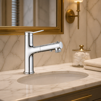 Robinet de lavabo extractible à poignée unique, trois modes, gain de place, pour salle de bain, fourni par l'usine
