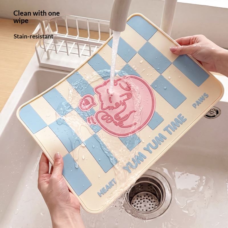 Wholesale Cute Soft-PVC Pet Placemat Cat Bowl Non-Slip Waterproof Leak ...
