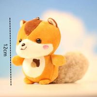 Porte-clés en peluche écureuil mignon jouets kawaii peluche poupée peluche poupée écureuil porte-clés sac breloque pendentif écureuil porte-clés