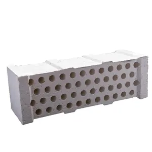 High refractoriness porous ceramic high alumina block honeycomb ceramic refractory baffle brick for heating furnace