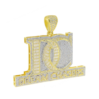 Collier pour homme OEM classique avec chaîne à maillons et pendentif carré doré DC, idéal pour fiançailles, fêtes, anniversaires, mariages, style BlingBling Hip Hop