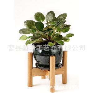 Simple wooden plant <b>pot</b> <b>stand</b>, indoor balcony cross-shaped floor-standing flower rack, extendable wooden storage rack - Product Image 3