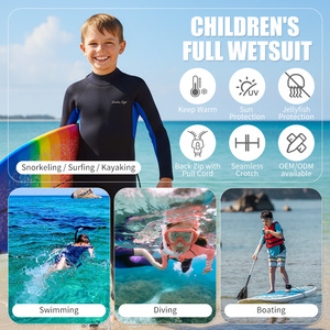 Trajes de Neopreno para Niños, Traje de Buceo Completo de 2 mm, Traje de Neopreno para Natación, Fatos de Mergulhos, Combinaison, Surf - Product Image 2