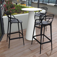 Tabourets de bar en plastique minimalistes européens en gros – Design moderne pour hôtels, extérieur et sous-sols – Îlot de cuisine commercial